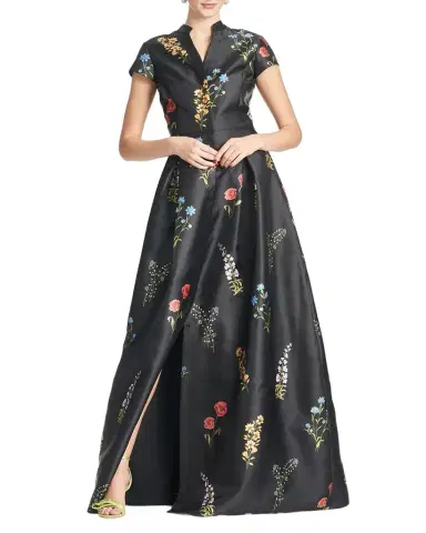 SACHIN & BABI Marta Pleated Floral-Print A-Line Gown | Thumbnail 1 SACHIN & BABI Marta Pleated Floral-Print A-Line Gown | Thumbnail 1