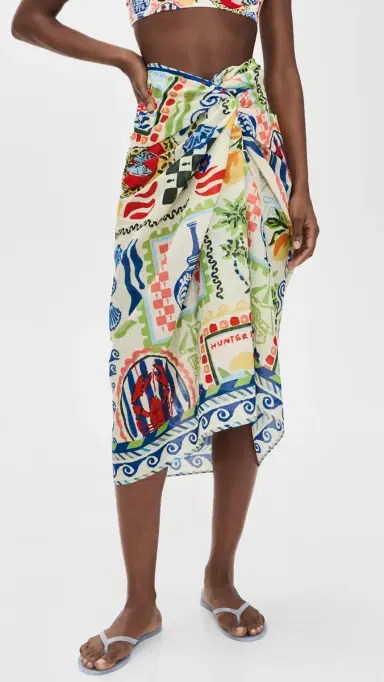 Hunter Bell Coastal Conversation Sarong Coastal Conversation One Size | Thumbnail 2