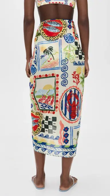 Hunter Bell Coastal Conversation Sarong Coastal Conversation One Size | Thumbnail 3