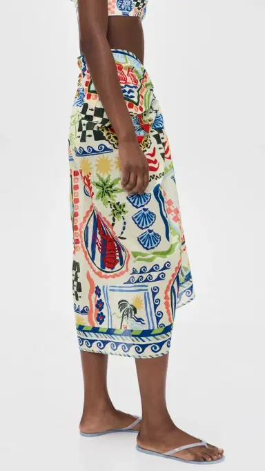 Hunter Bell Coastal Conversation Sarong Coastal Conversation One Size | Thumbnail 4