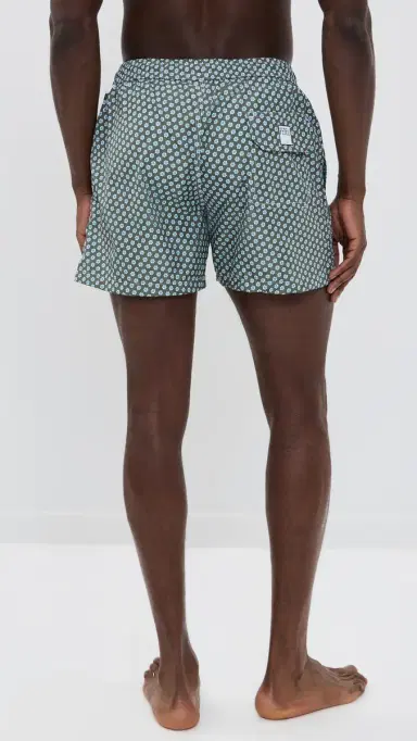 Fedeli adeira Swim Trunks 5 Olive Floral Print | Thumbnail 3