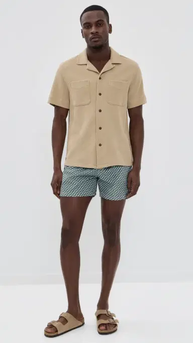 Fedeli adeira Swim Trunks 5 Olive Floral Print | Thumbnail 5