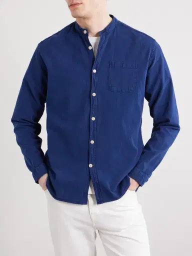 Oliver Spencer Kildale Grandad-Collar Cotton Shirt - Men | Thumbnail 3