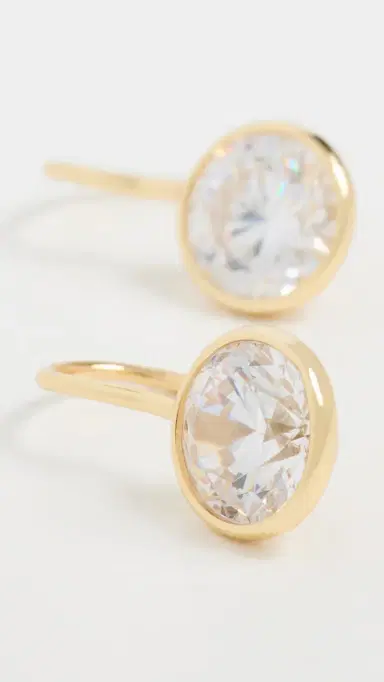 Shashi Bezel Drop Earrings | Thumbnail 4 Shashi Bezel Drop Earrings | Thumbnail 4