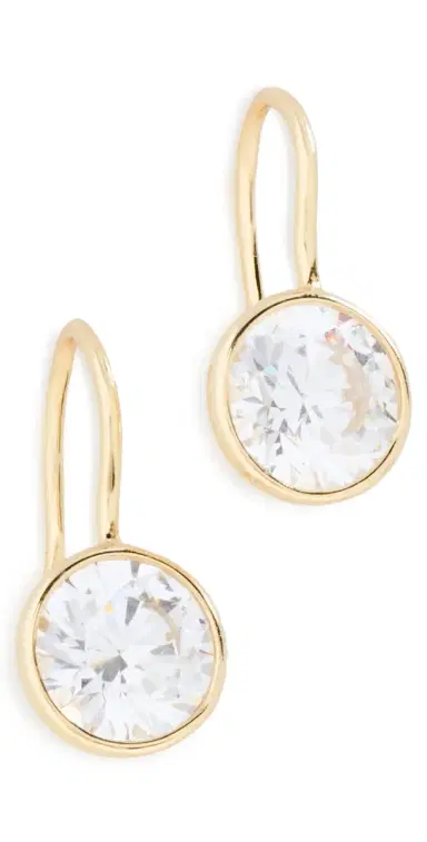 Shashi Bezel Drop Earrings | Thumbnail 1 Shashi Bezel Drop Earrings | Thumbnail 1