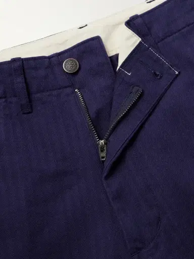 Beams Plus Straight-Leg Herringbone Cotton Trousers - Men | Thumbnail 5