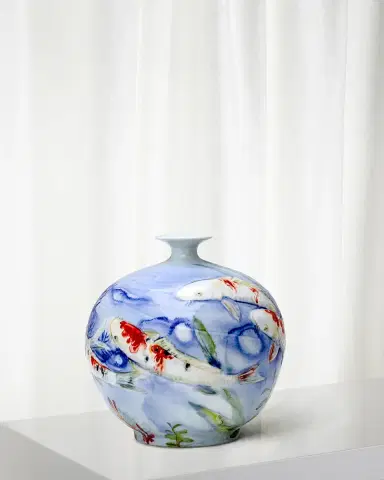 Winward Home Koi Fish Bottle Vase | Thumbnail 1