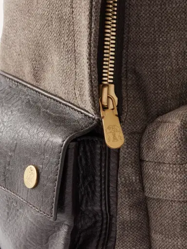 Brunello Cucinelli Leather-Trimmed Woven Backpack - Men | Thumbnail 5 Brunello Cucinelli Leather-Trimmed Woven Backpack - Men | Thumbnail 5