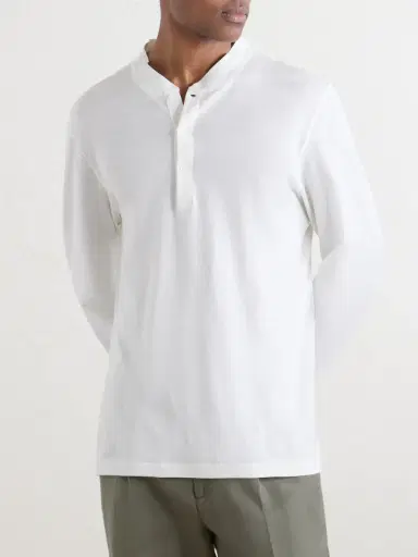 Brunello Cucinelli Linen and Cotton-Blend Henley T-Shirt - Men | Thumbnail 3 Brunello Cucinelli Linen and Cotton-Blend Henley T-Shirt - Men | Thumbnail 3