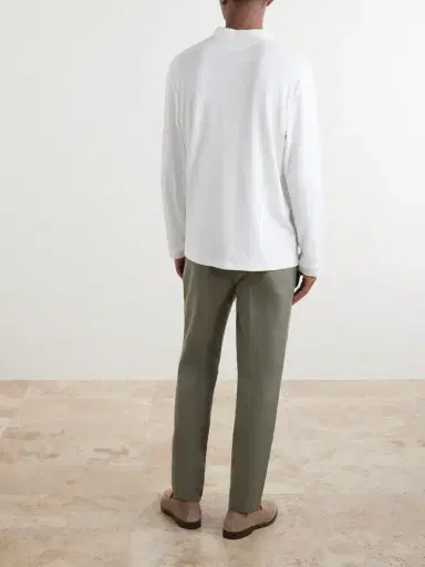 Brunello Cucinelli Linen and Cotton-Blend Henley T-Shirt - Men | Thumbnail 4 Brunello Cucinelli Linen and Cotton-Blend Henley T-Shirt - Men | Thumbnail 4