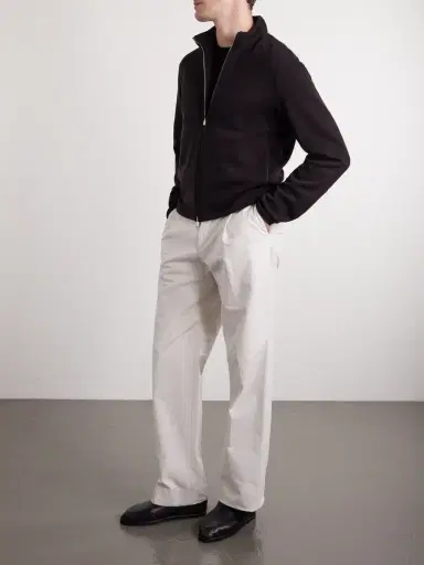 Zegna Honeycomb-Knit Cotton, Wool and Silk-Blend Zip-Up Sweater - Men | Thumbnail 2 Zegna Honeycomb-Knit Cotton, Wool and Silk-Blend Zip-Up Sweater - Men | Thumbnail 2