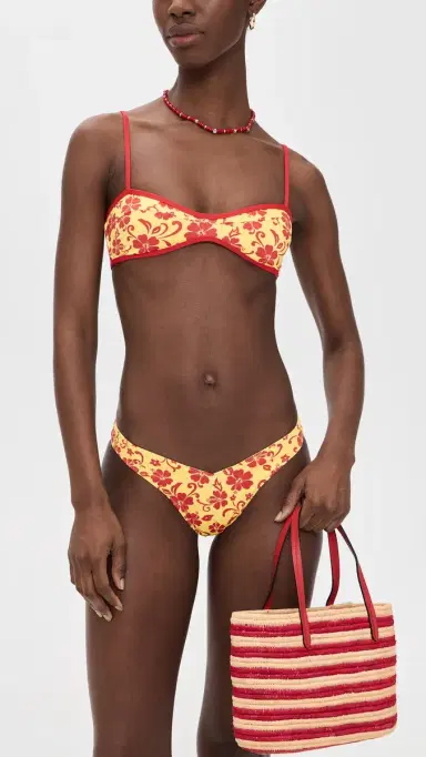 Frankies Bikinis Enzo Bikini Bottoms Favorite Flower S | Thumbnail 4 Frankies Bikinis Enzo Bikini Bottoms Favorite Flower S | Thumbnail 4