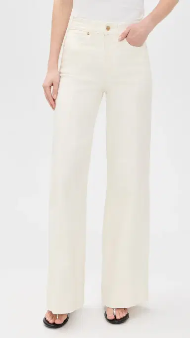 GOOD AMERICAN Good Waist Palazzo Jeans Cotton White 16 | Thumbnail 2
