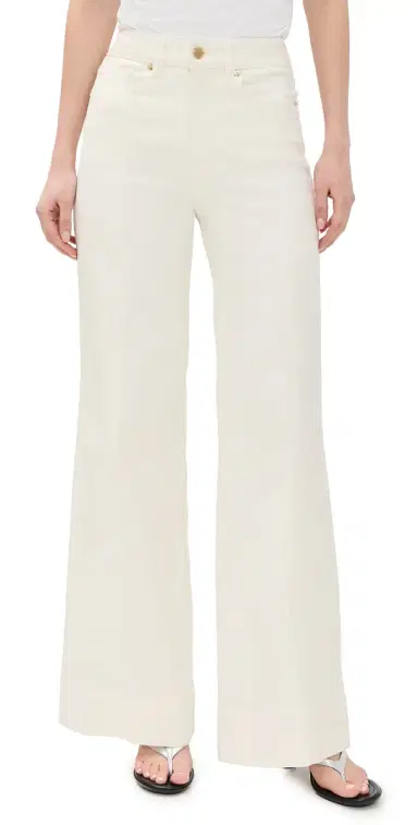 GOOD AMERICAN Good Waist Palazzo Jeans Cotton White 16 | Thumbnail 1