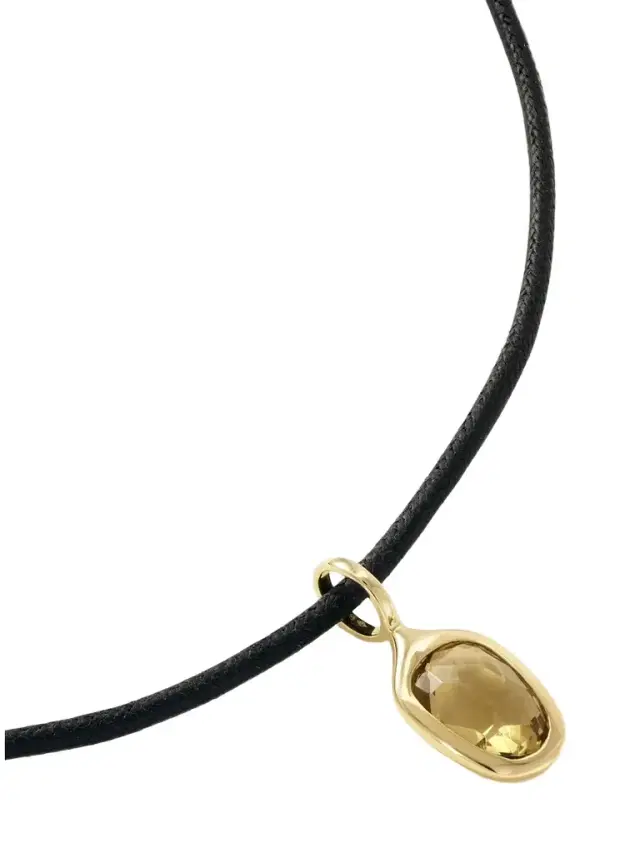 Prism Orbit 14-karat Recycled Gold, Topaz Necklace