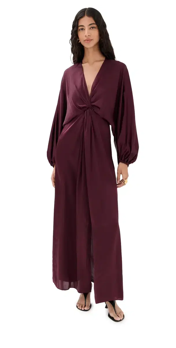 Brenna Silk Dress Mulberry
