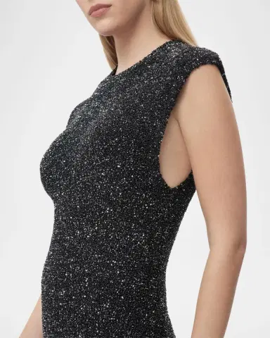 Hervé Léger Delilah Sequin Knit Cap-Sleeve Mini Dress | Thumbnail 7