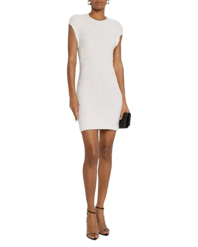Delilah Sequin Knit Cap-Sleeve Mini Dress