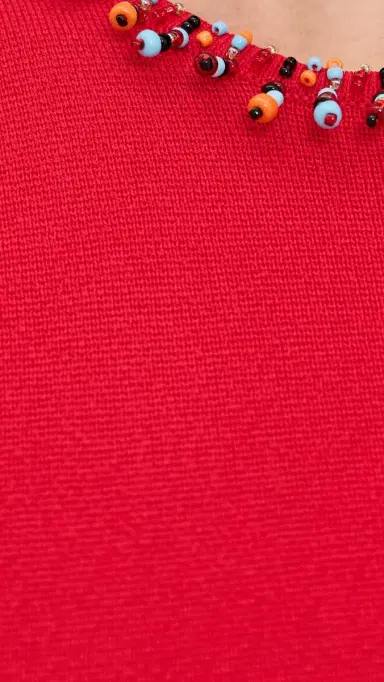 Staud Reina Top Red Rose | Thumbnail 6
