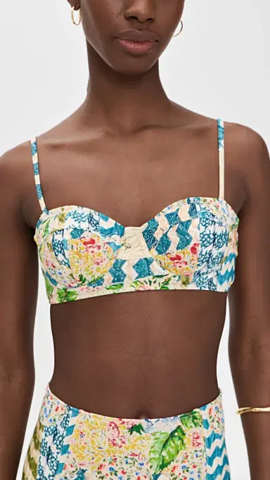 HUNTER BELL Two-Piece Swim Bikini Top Morning Glory M | Thumbnail 2