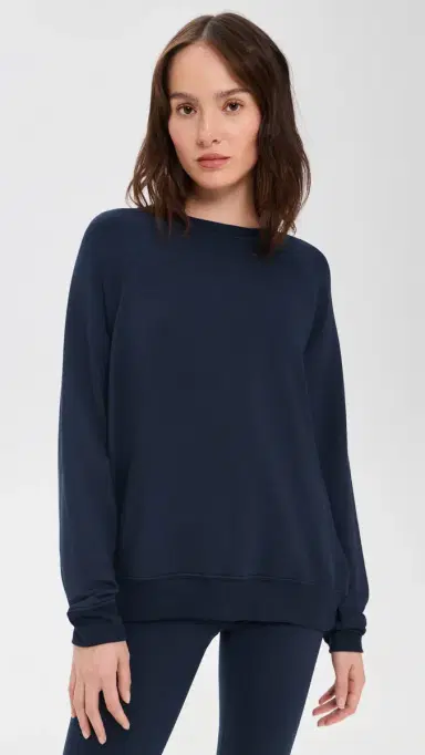 Splits59 Andie Oversized Fleece Sweatshirt Indigo | Thumbnail 2