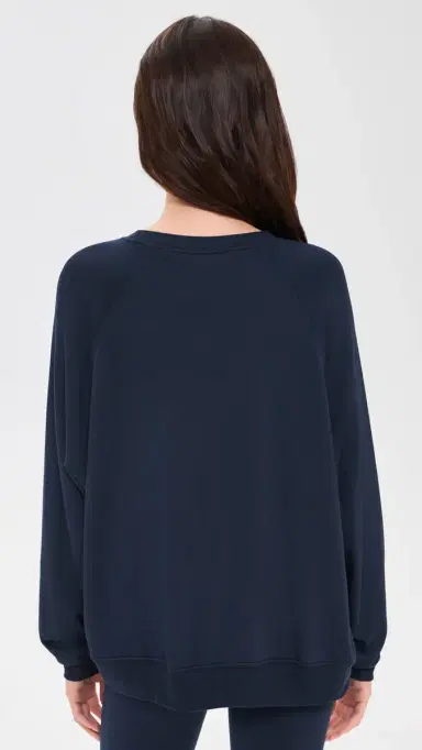 Splits59 Andie Oversized Fleece Sweatshirt Indigo | Thumbnail 3