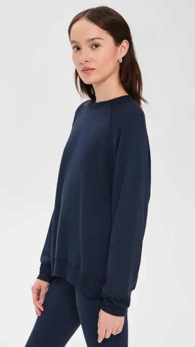 Splits59 Andie Oversized Fleece Sweatshirt Indigo | Thumbnail 4