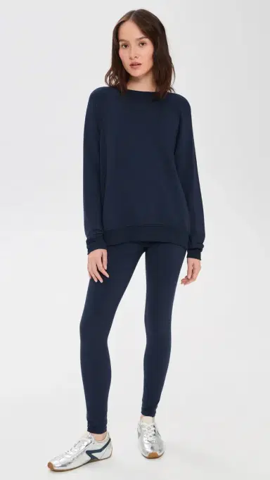 Splits59 Andie Oversized Fleece Sweatshirt Indigo | Thumbnail 5