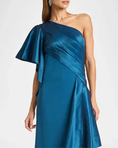 Tadashi Shoji Draped One-Shoulder Taffeta Crepe Gown | Thumbnail 3 Tadashi Shoji Draped One-Shoulder Taffeta Crepe Gown | Thumbnail 3