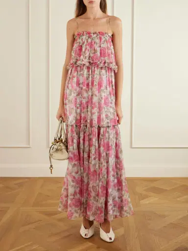 Chloé Floral-print Ruffled Silk-chiffon Maxi Dress | Thumbnail 2