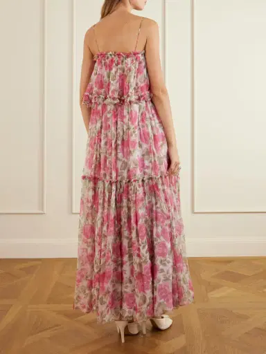 Chloé Floral-print Ruffled Silk-chiffon Maxi Dress | Thumbnail 3