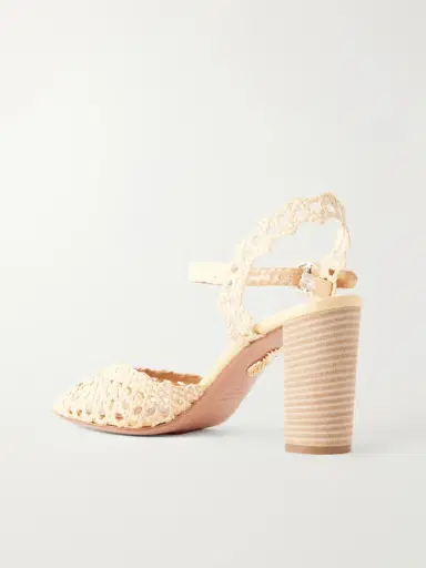 Aquazzura Bossa Nova 85 Raffia Sandals | Thumbnail 3 Aquazzura Bossa Nova 85 Raffia Sandals | Thumbnail 3
