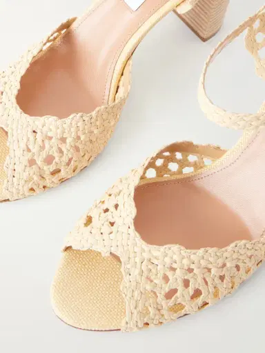Aquazzura Bossa Nova 85 Raffia Sandals | Thumbnail 5 Aquazzura Bossa Nova 85 Raffia Sandals | Thumbnail 5