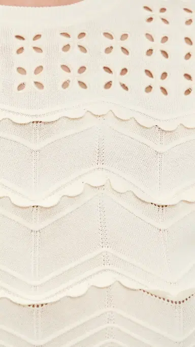 Ulla Johnson Marcelena Eyelet Knit Top Cowrie | Thumbnail 6 Ulla Johnson Marcelena Eyelet Knit Top Cowrie | Thumbnail 6