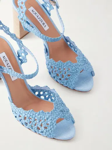 Aquazzura Bossa Nova 85 Raffia Sandals | Thumbnail 5 Aquazzura Bossa Nova 85 Raffia Sandals | Thumbnail 5