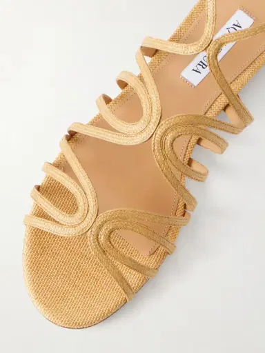 Aquazzura Serenade Raffia Flat Sandals | Thumbnail 5 Aquazzura Serenade Raffia Flat Sandals | Thumbnail 5