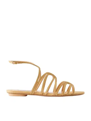 Aquazzura Serenade Raffia Flat Sandals | Thumbnail 1 Aquazzura Serenade Raffia Flat Sandals | Thumbnail 1