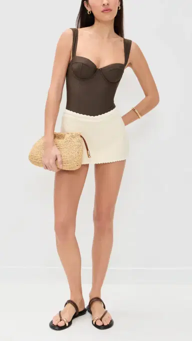 Simkhai Kyle Bustier One Piece Chocolate S | Thumbnail 5 Simkhai Kyle Bustier One Piece Chocolate S | Thumbnail 5