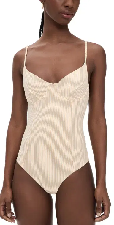 Onia Chelsea One Piece Ochre/White S | Thumbnail 1