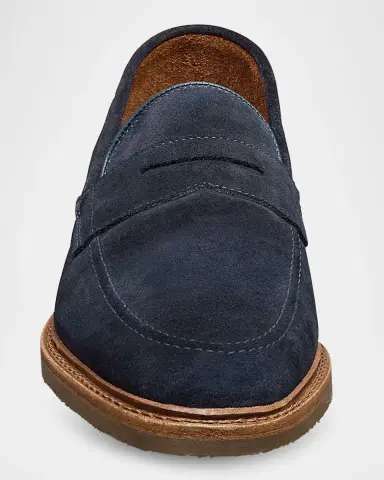 Allen Edmonds Men's Randolph Verse Suede Penny Loafers | Thumbnail 3 Allen Edmonds Men's Randolph Verse Suede Penny Loafers | Thumbnail 3