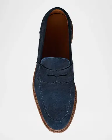 Allen Edmonds Men's Randolph Verse Suede Penny Loafers | Thumbnail 4 Allen Edmonds Men's Randolph Verse Suede Penny Loafers | Thumbnail 4