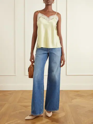 Veronica Beard Johantan Lace-trimmed Silk-blend Satin Blouse | Thumbnail 2