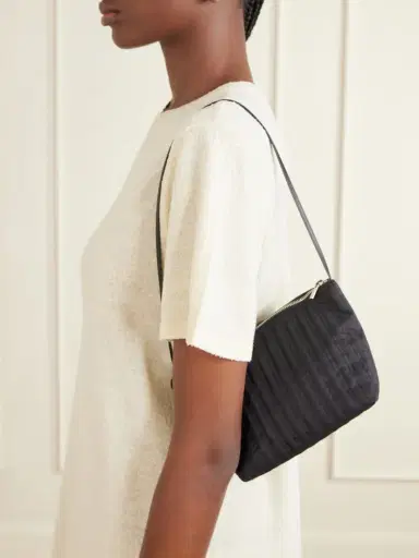 Valesque Corset Leather-trimmed Quilted Satin-shell Shoulder Bag | Thumbnail 2 Valesque Corset Leather-trimmed Quilted Satin-shell Shoulder Bag | Thumbnail 2