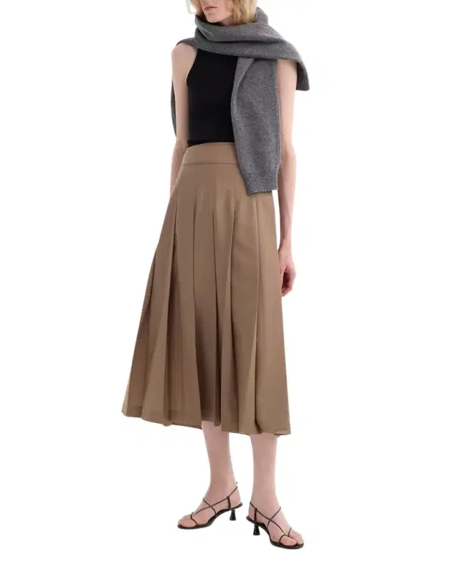 Pleated Wrap Skirt