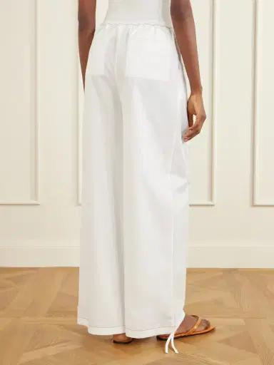 Marni Pleated Cotton-poplin Mid-rise Wide-leg Pants | Thumbnail 4 Marni Pleated Cotton-poplin Mid-rise Wide-leg Pants | Thumbnail 4