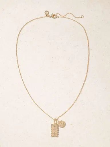 Marlo Laz Wee Porte Bonheur + Mini Per Chi Sogna 14-karat Gold Diamond Necklace | Thumbnail 4 Marlo Laz Wee Porte Bonheur + Mini Per Chi Sogna 14-karat Gold Diamond Necklace | Thumbnail 4