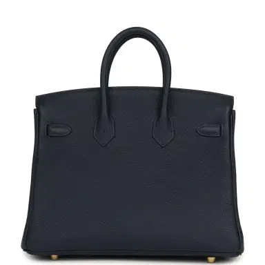 HERMÈS Hermes Birkin 25 Bleu Abysse Togo Gold Hardware | Thumbnail 4 HERMÈS Hermes Birkin 25 Bleu Abysse Togo Gold Hardware | Thumbnail 4