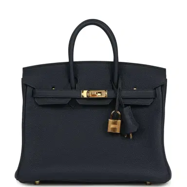 HERMÈS Hermes Birkin 25 Bleu Abysse Togo Gold Hardware | Thumbnail 1 HERMÈS Hermes Birkin 25 Bleu Abysse Togo Gold Hardware | Thumbnail 1