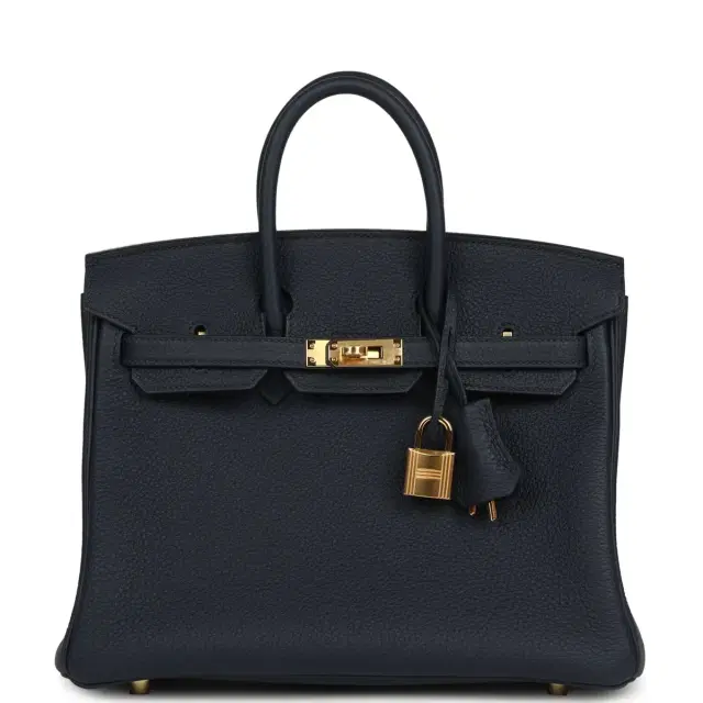 hermes Hermes Birkin 25 Bleu Abysse Togo Gold Hardware