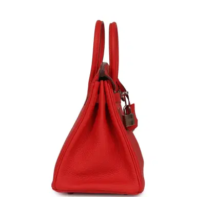 HERMÈS Hermes Birkin 25 Rouge de Coeur Togo Palladium Hardware | Thumbnail 3 HERMÈS Hermes Birkin 25 Rouge de Coeur Togo Palladium Hardware | Thumbnail 3
